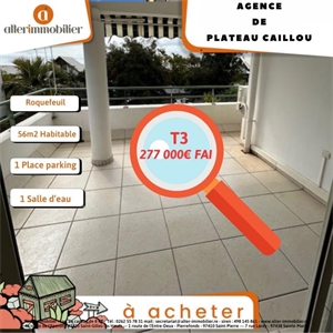 t3 à la vente -   97434  SAINT GILLES LES BAINS, surface 56 m2 vente t3 - UBI451137566
